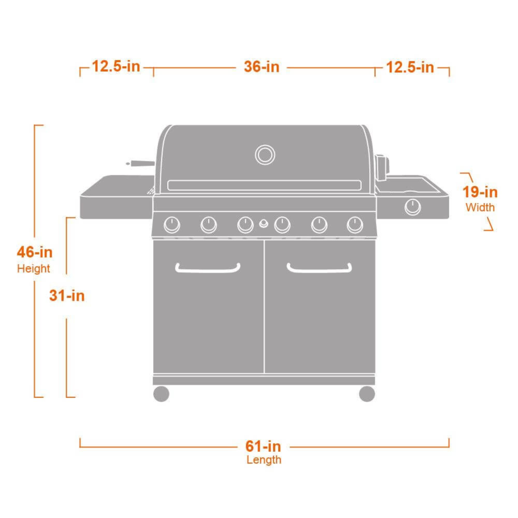 Full Stainless Propane Gas Grill