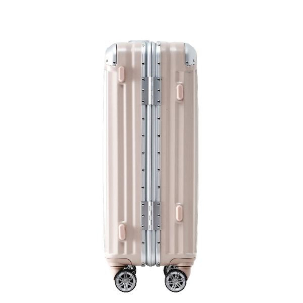 1pc 24in Aluminum Frame Luggage with USB port, Vacation Carry-On