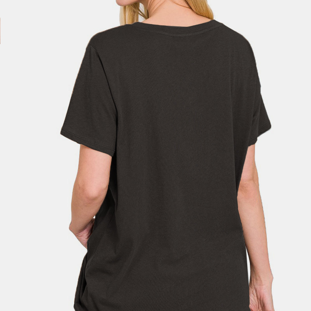 Zenana Full Size V-Neck Short Sleeve T-Shirt
