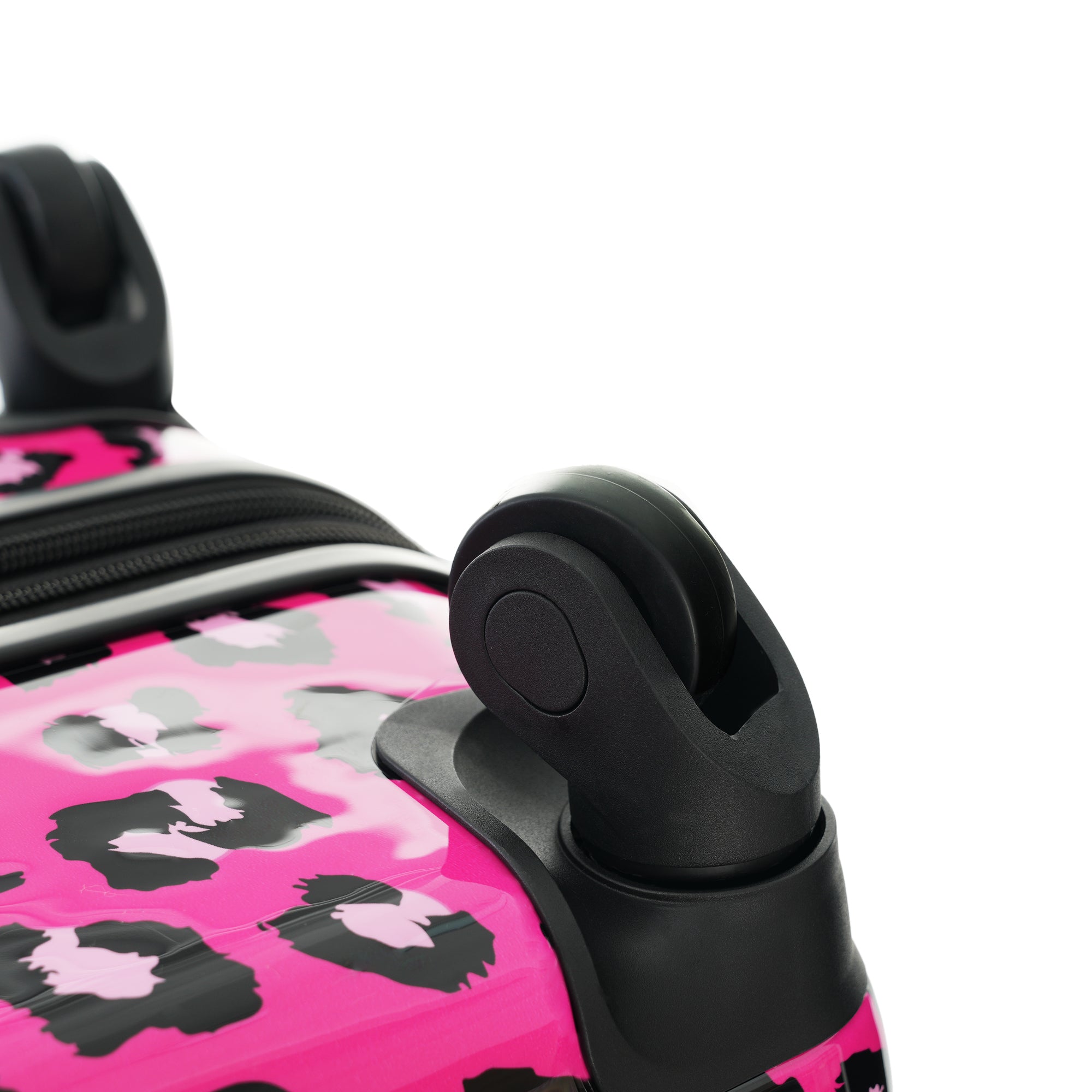 Hot Pink Three Piece Hardshell Luggage Set with TSA Lock 
