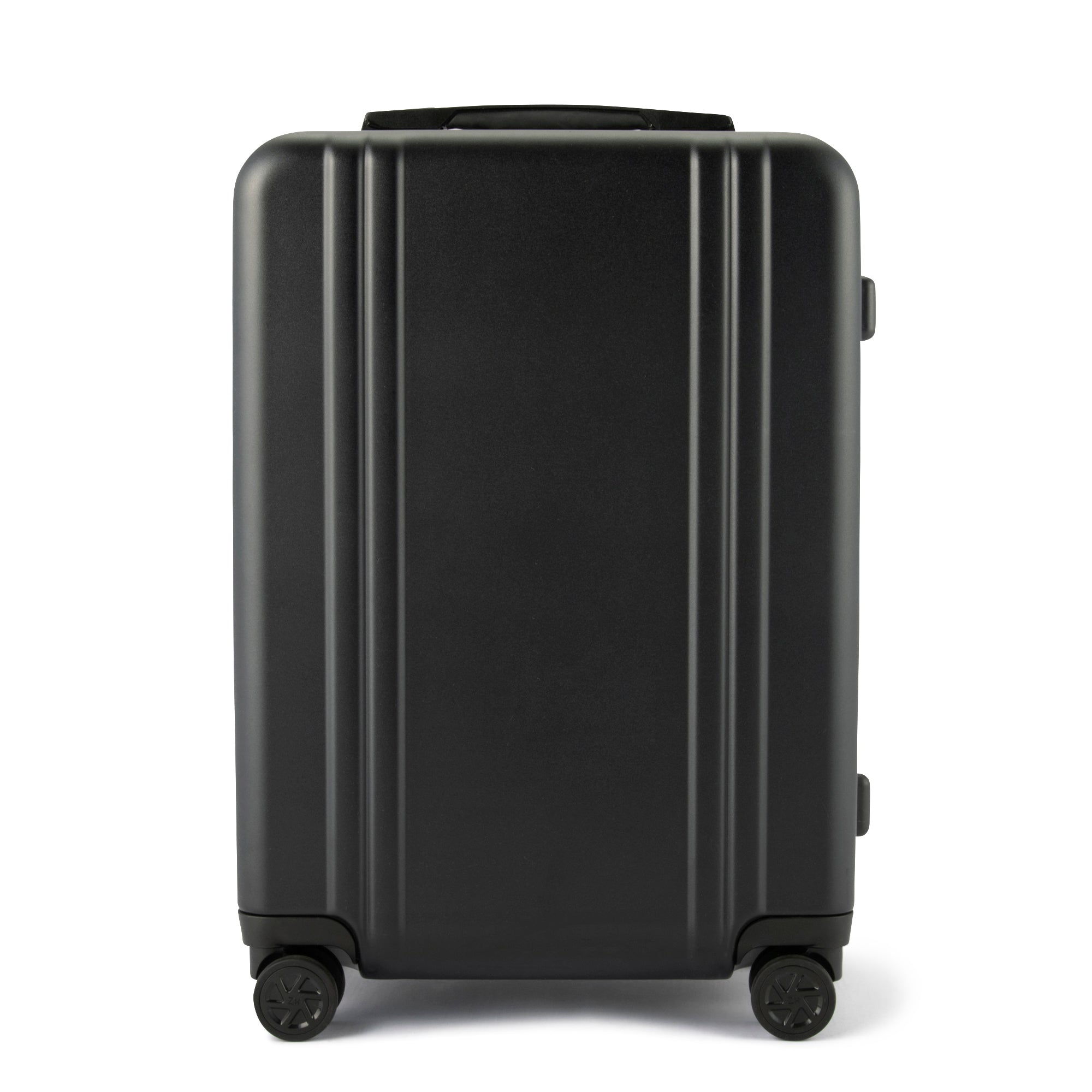 Black suitcase on a white background
