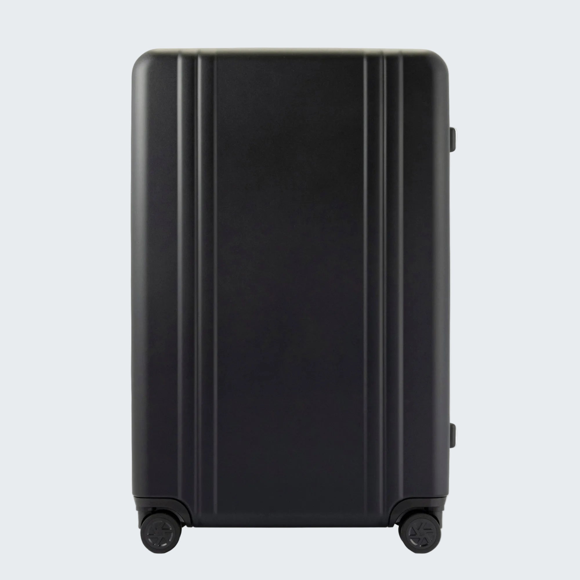 Black suitcase on a white background