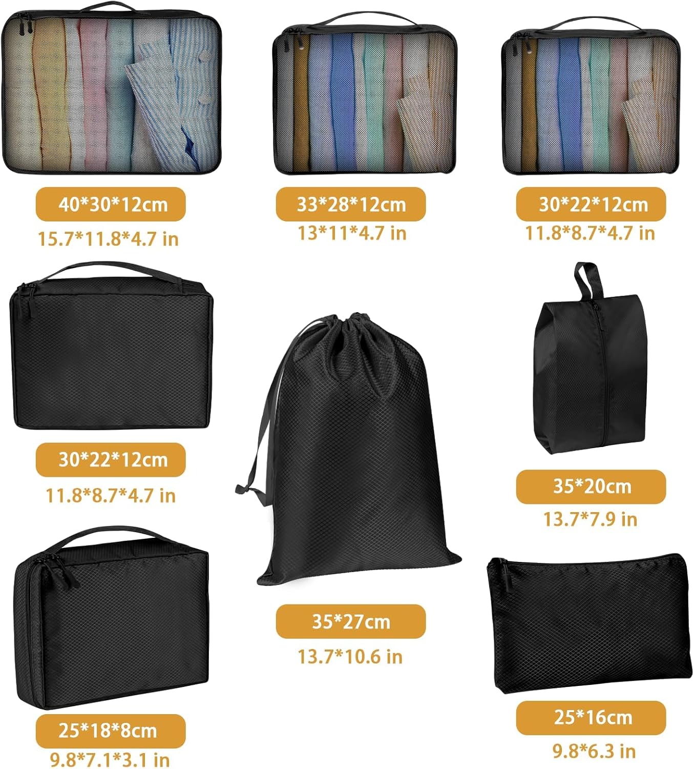 Avari Horizon Packing Cube Set