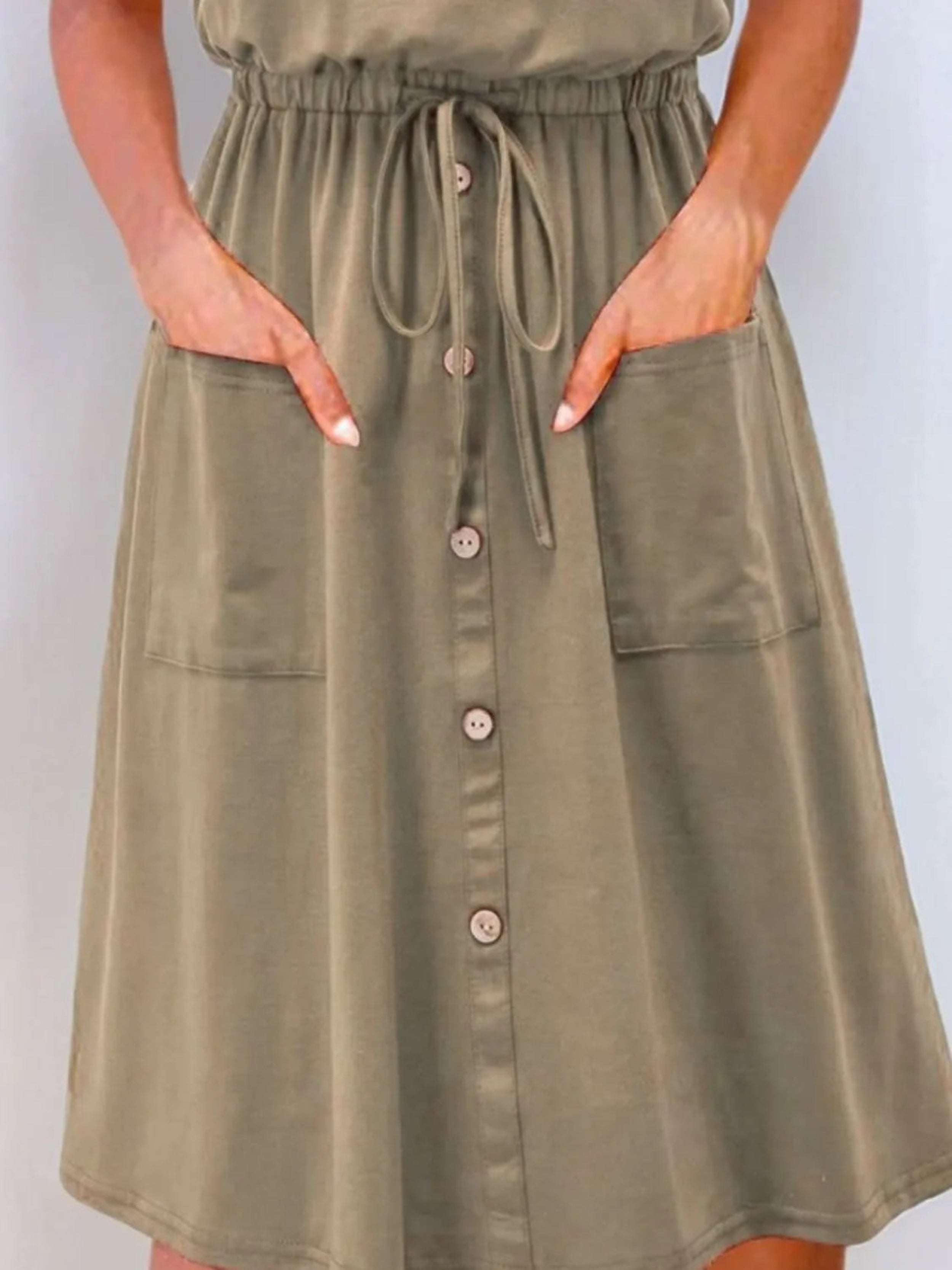Full Size Round Neck Sleeveless Tank Dress