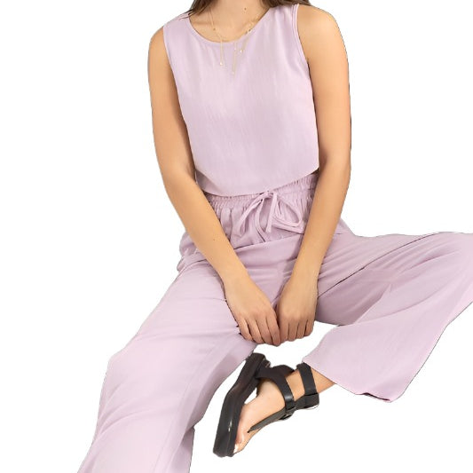 D-Linen Blended Top and Pants Set
