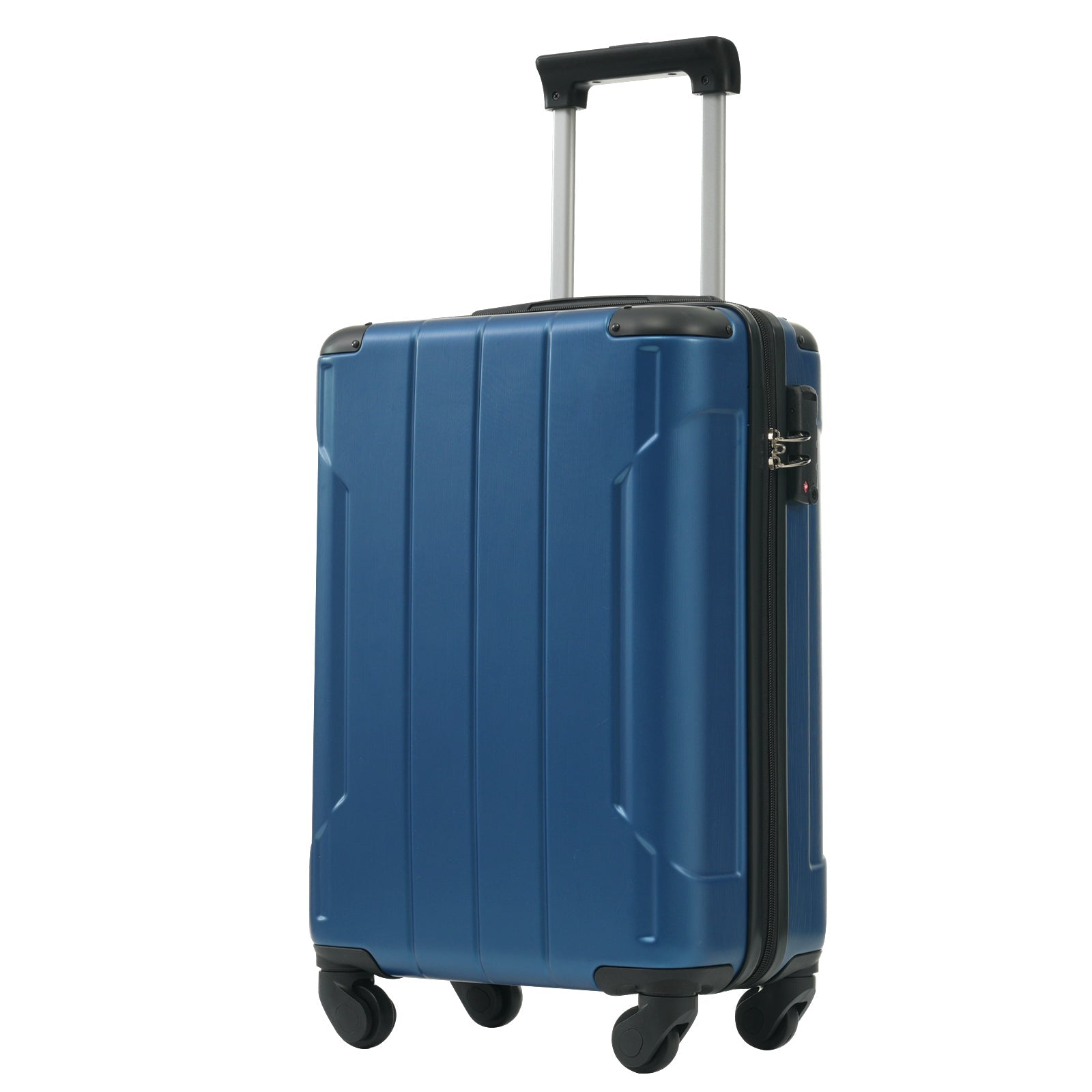 Blue Hardshell Luggage Sets Three Piece Carry-on Suitcases with Wheels