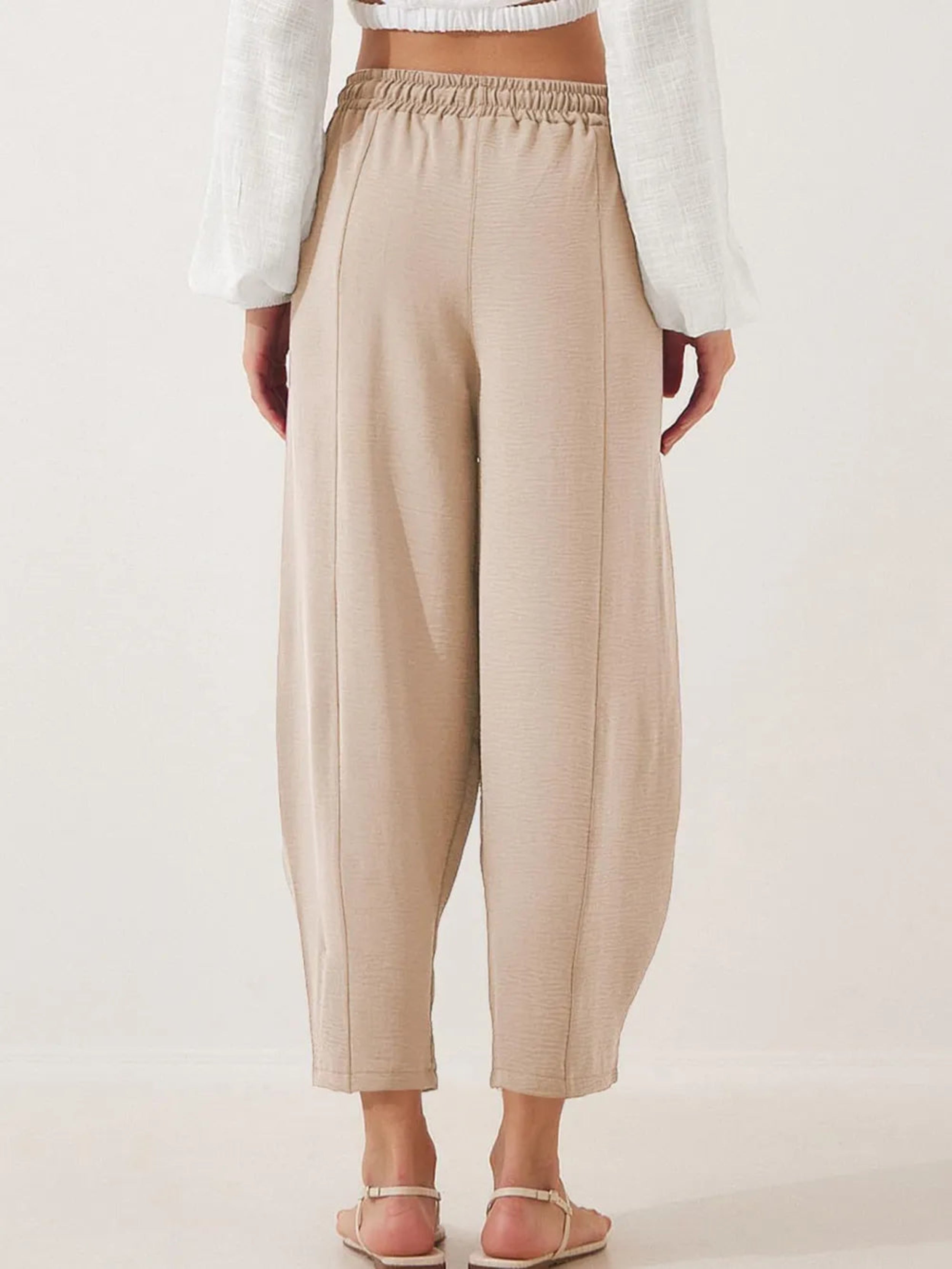 Full Size Drawstring Cropped Jogger Pants Plus Size