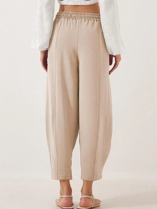 Full Size Drawstring Cropped Jogger Pants Plus Size