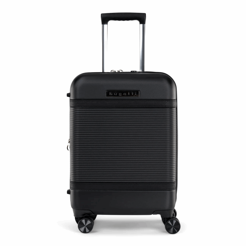 Black suitcase with 'Bogner' branding on a white background