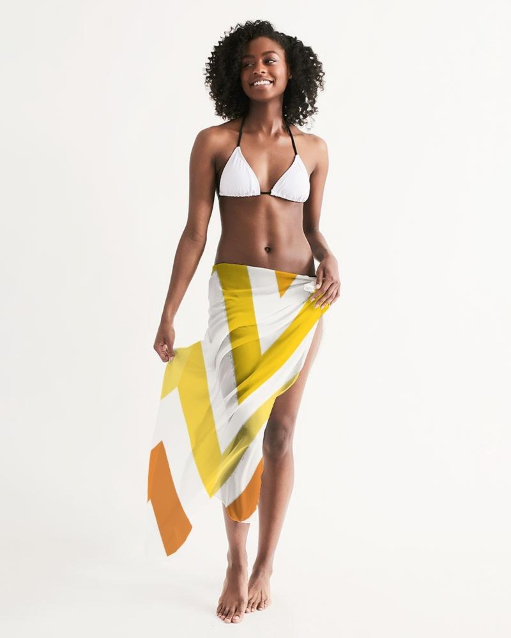 Sheer Herringbone Yellow Sarong