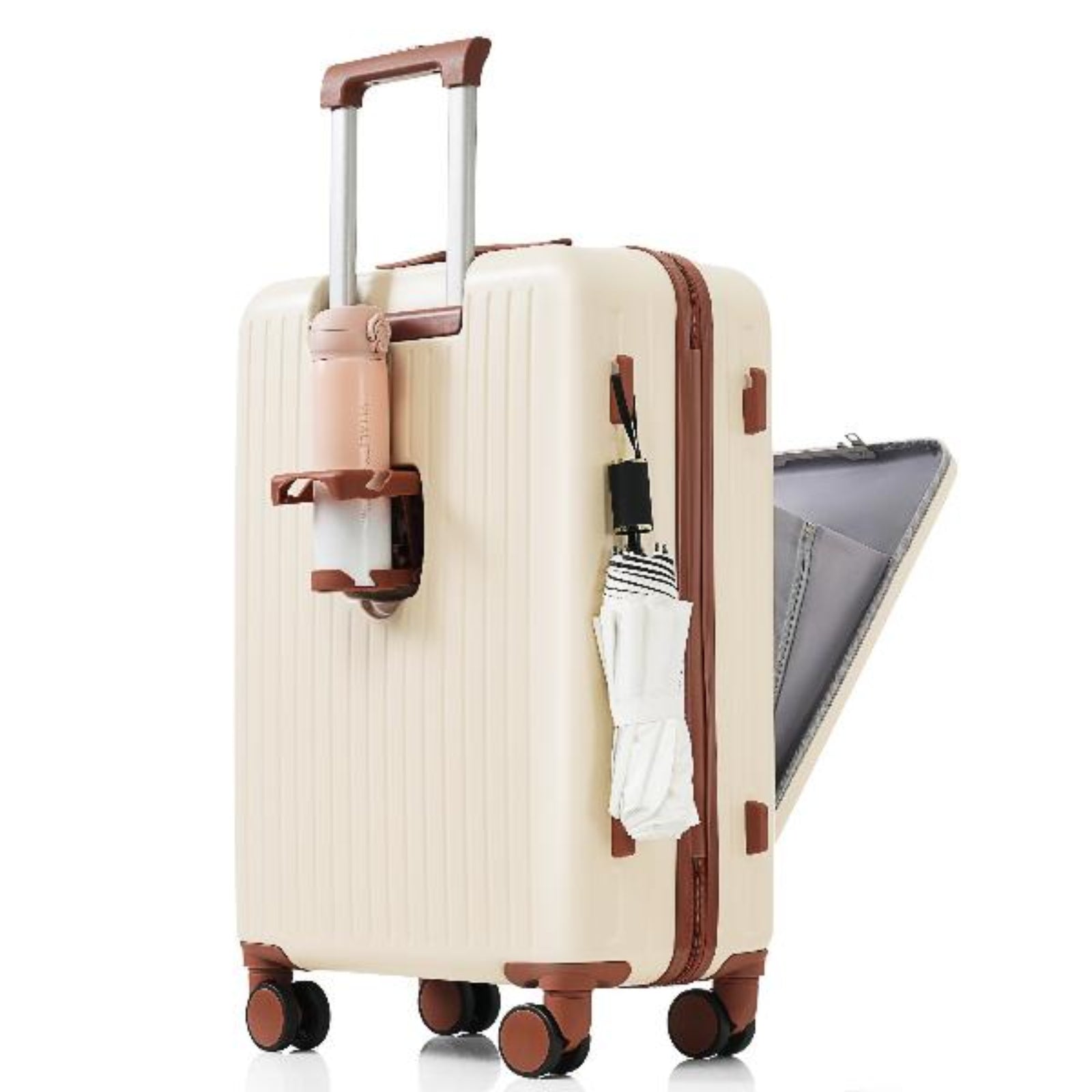 Luggage Set of 3, 20, 24, 28inch with USB Port, 20, 24inch with front