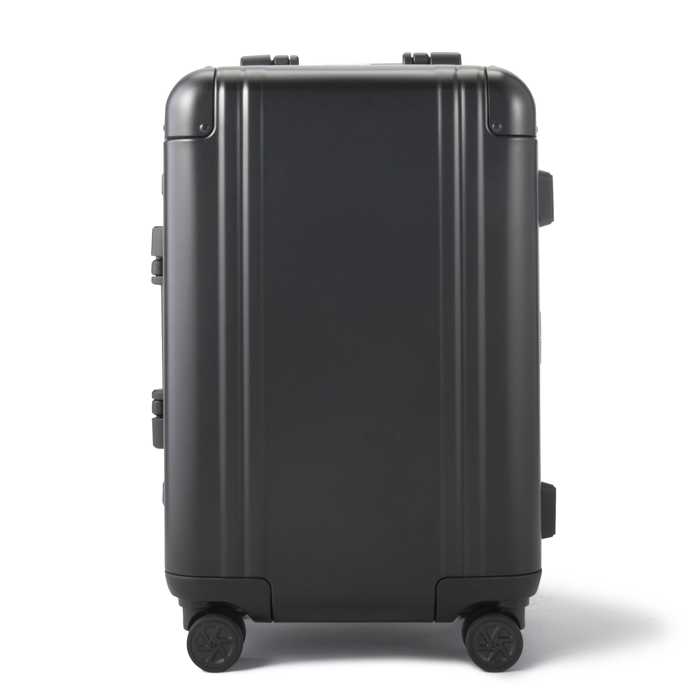 Black suitcase on a white background