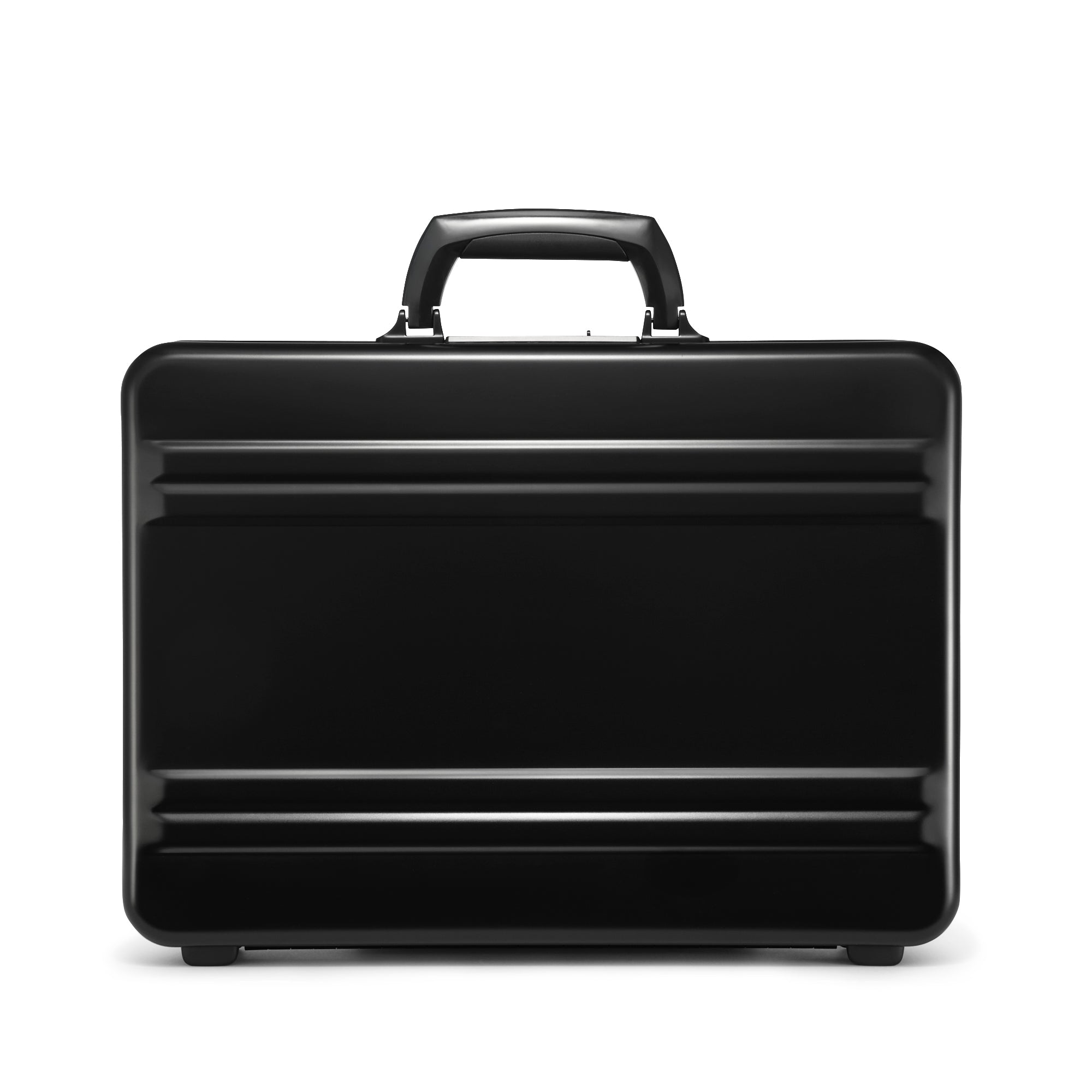 Black briefcase on a white background