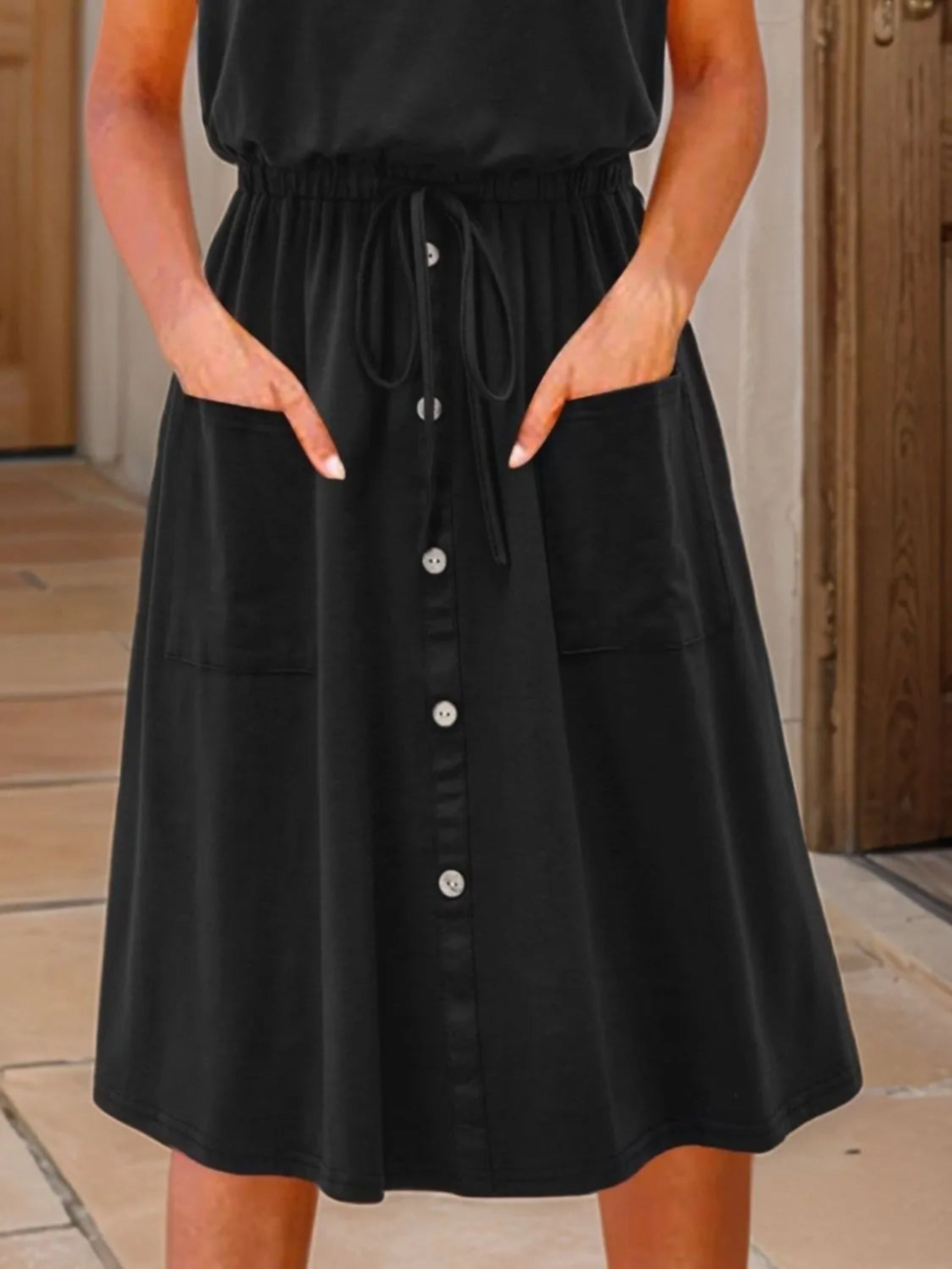 Full Size Round Neck Sleeveless Tank Dress