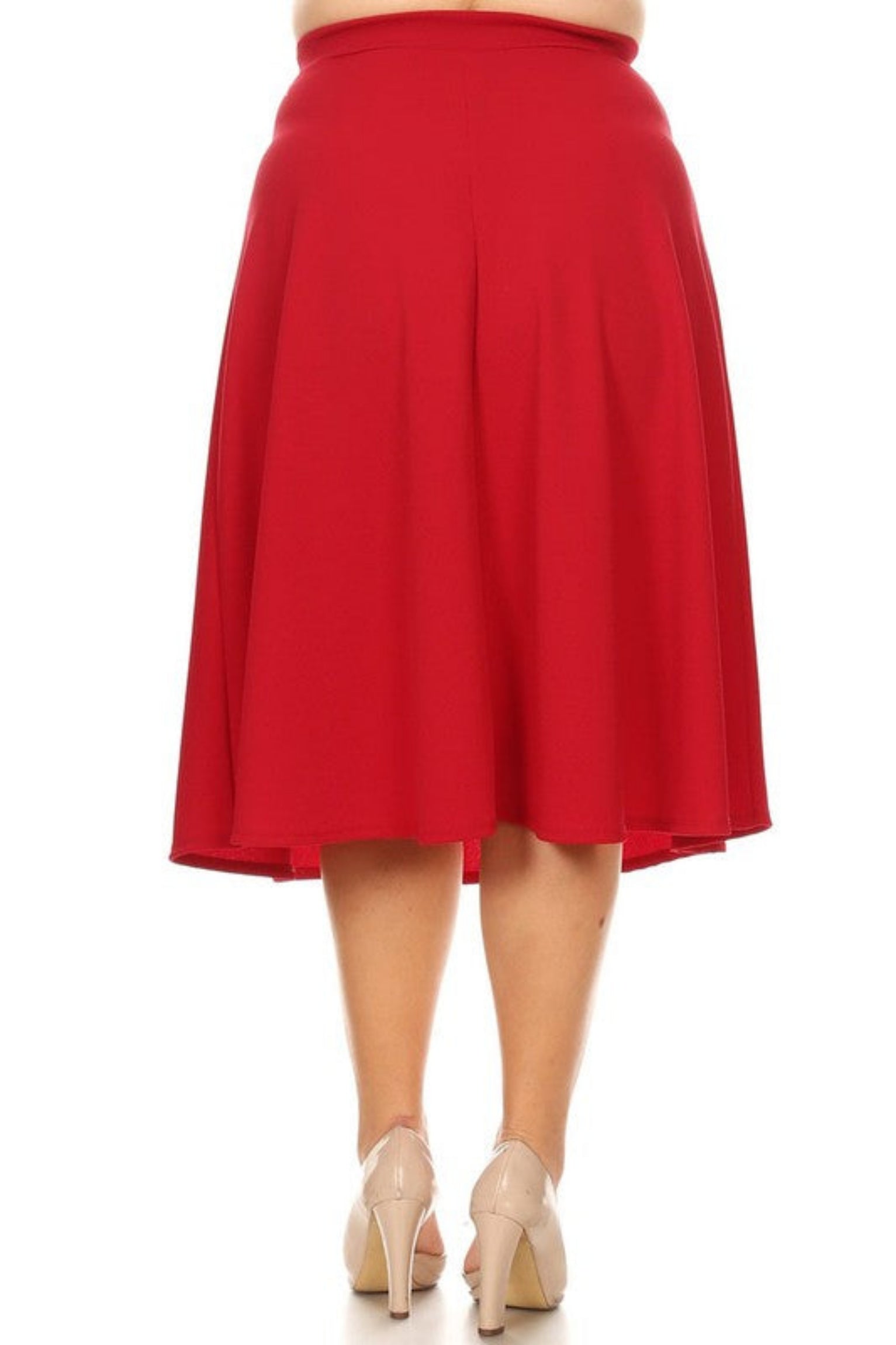 plus size red skirt