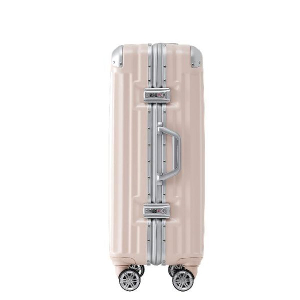 1pc 24in Aluminum Frame Luggage with USB port, Vacation Carry-On