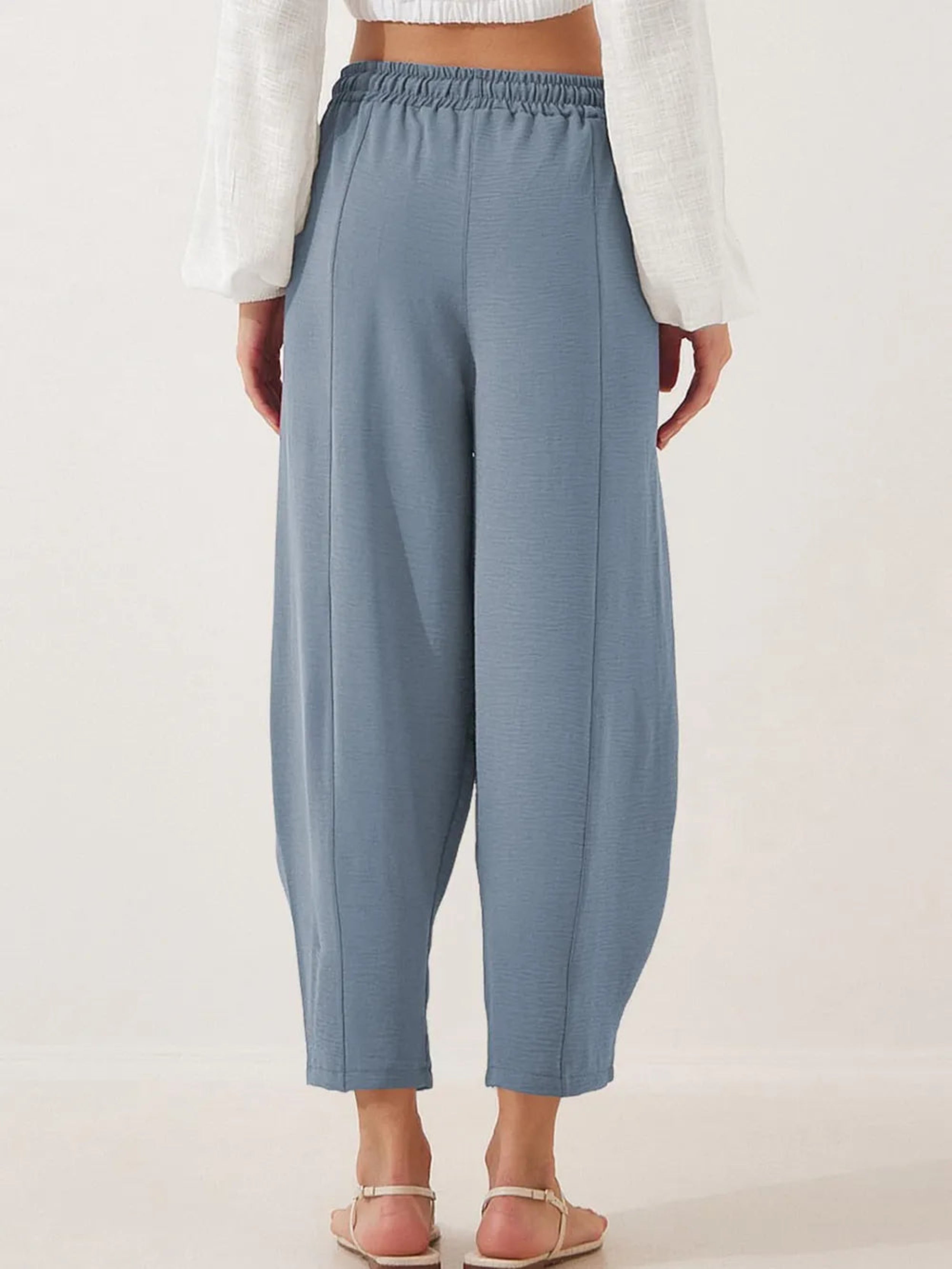 Full Size Drawstring Cropped Jogger Pants