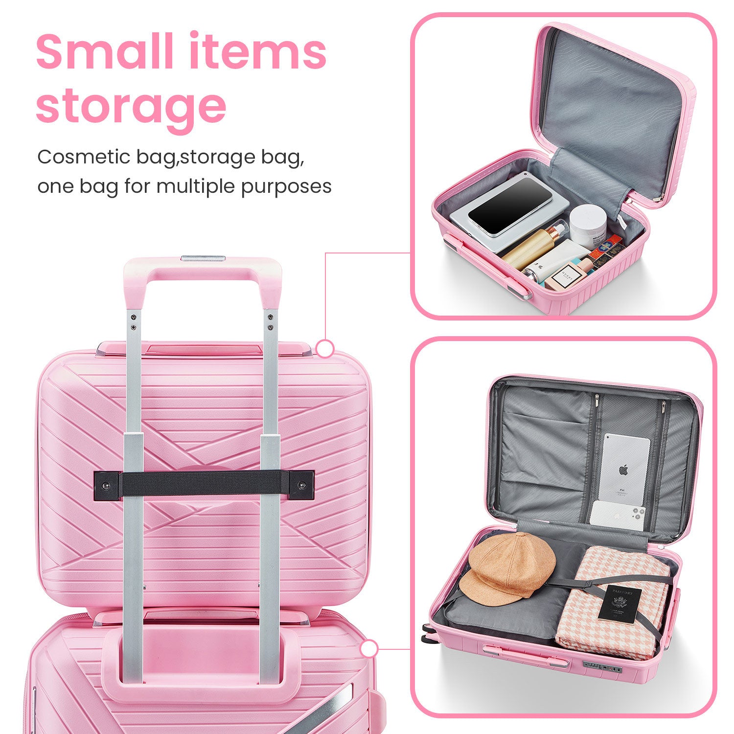 Luggage Sets 4 Piece(14/20/24/28), Expandable Lightweight Suitcase