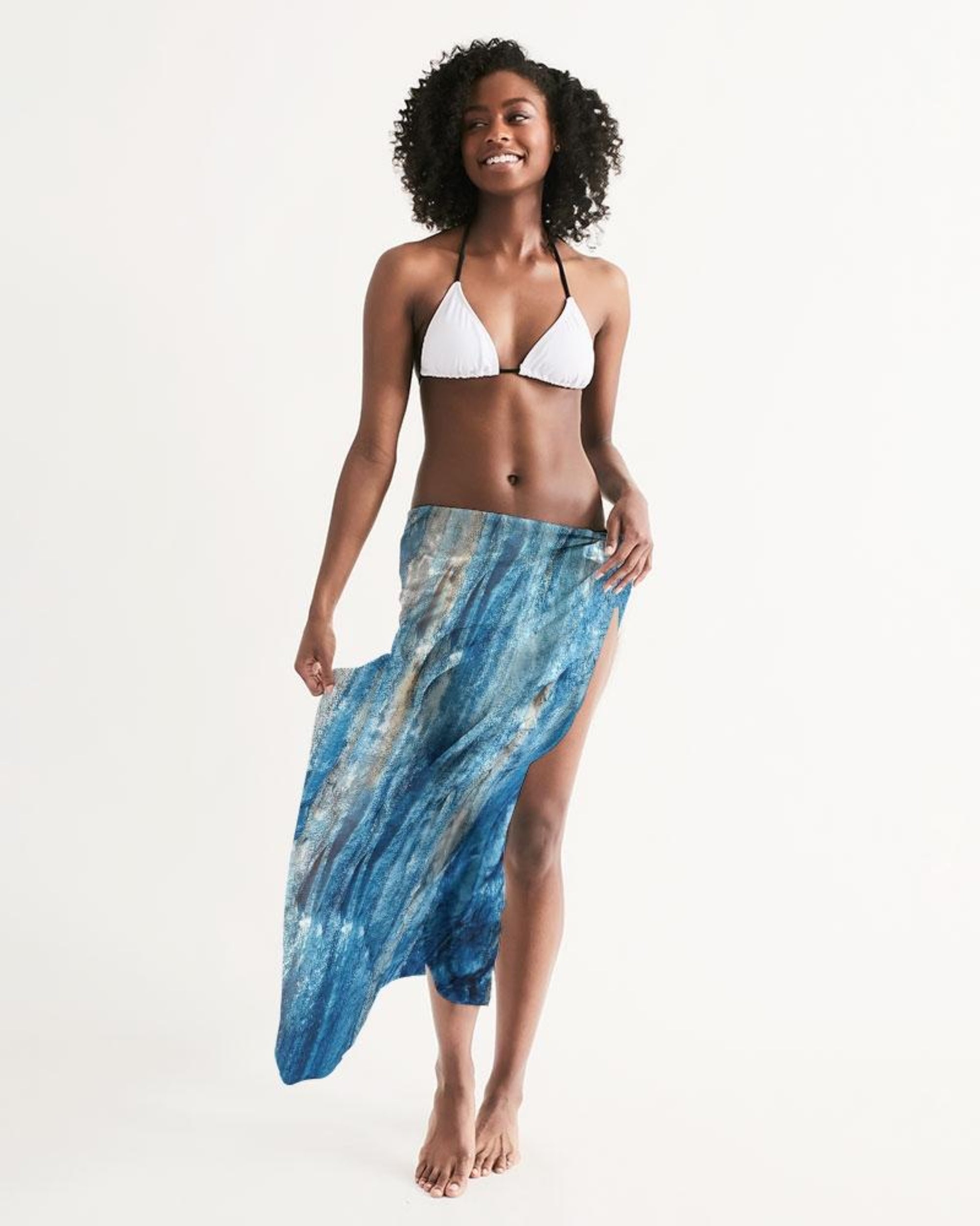 Sheer Blue Mountain Landscape Sarong