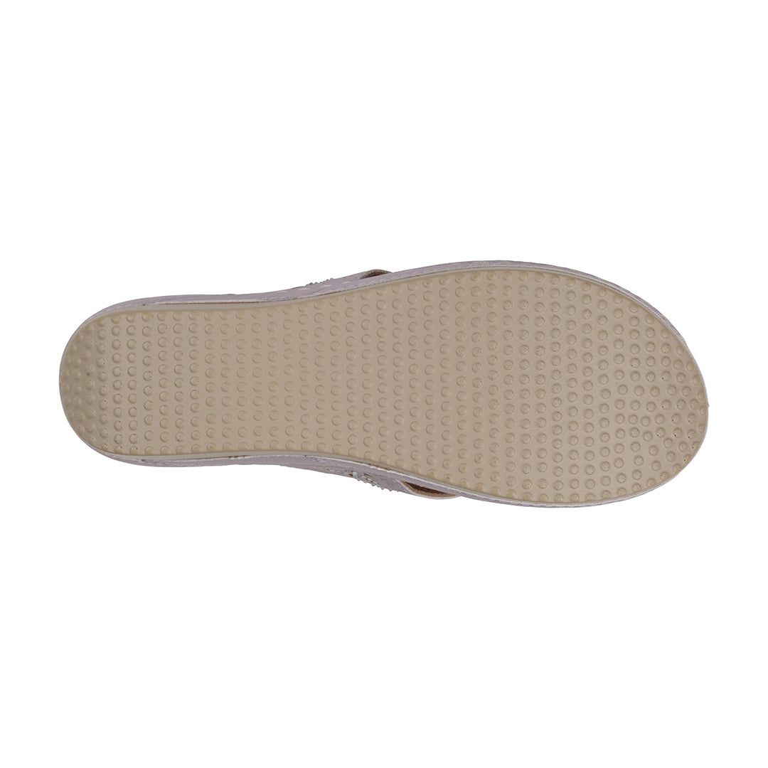 Beige sandal sole on a white background
