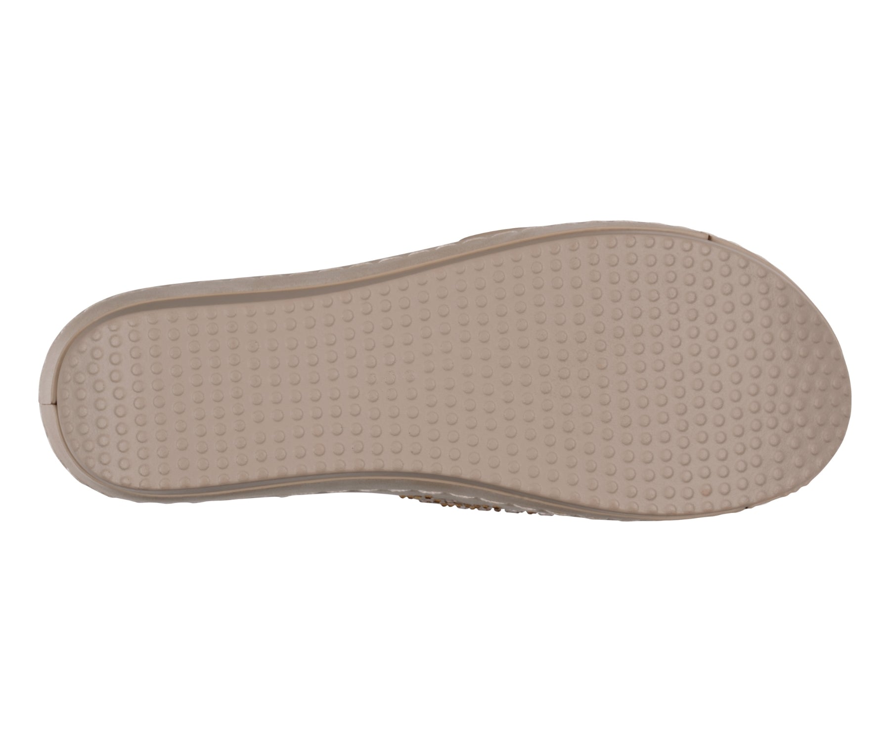 Beige shoe sole on a white background