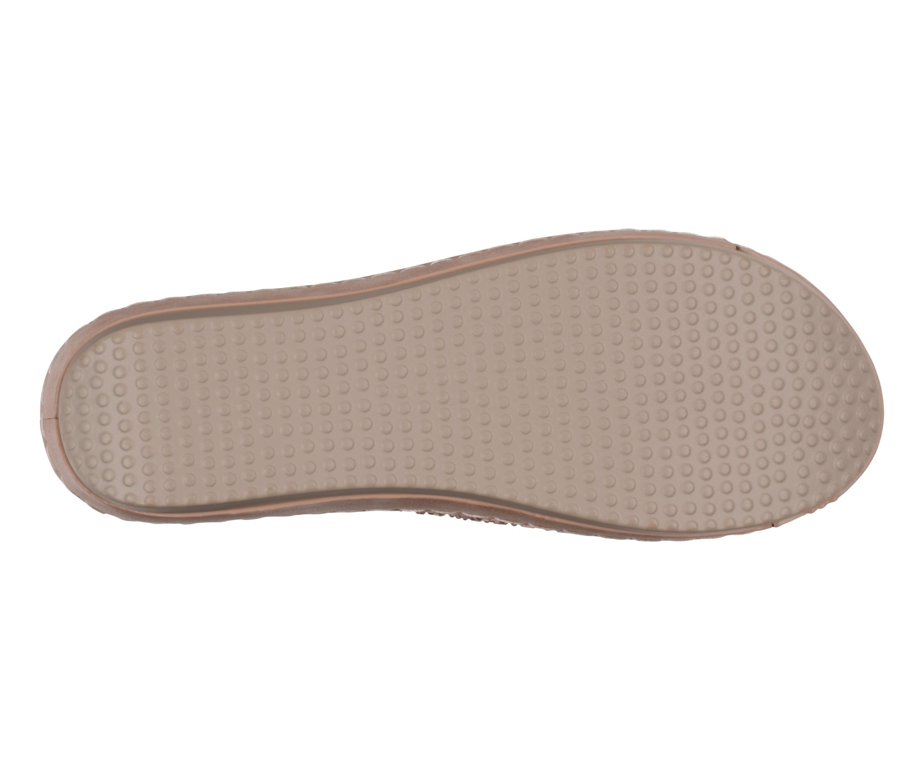 Tan shoe sole on a white background