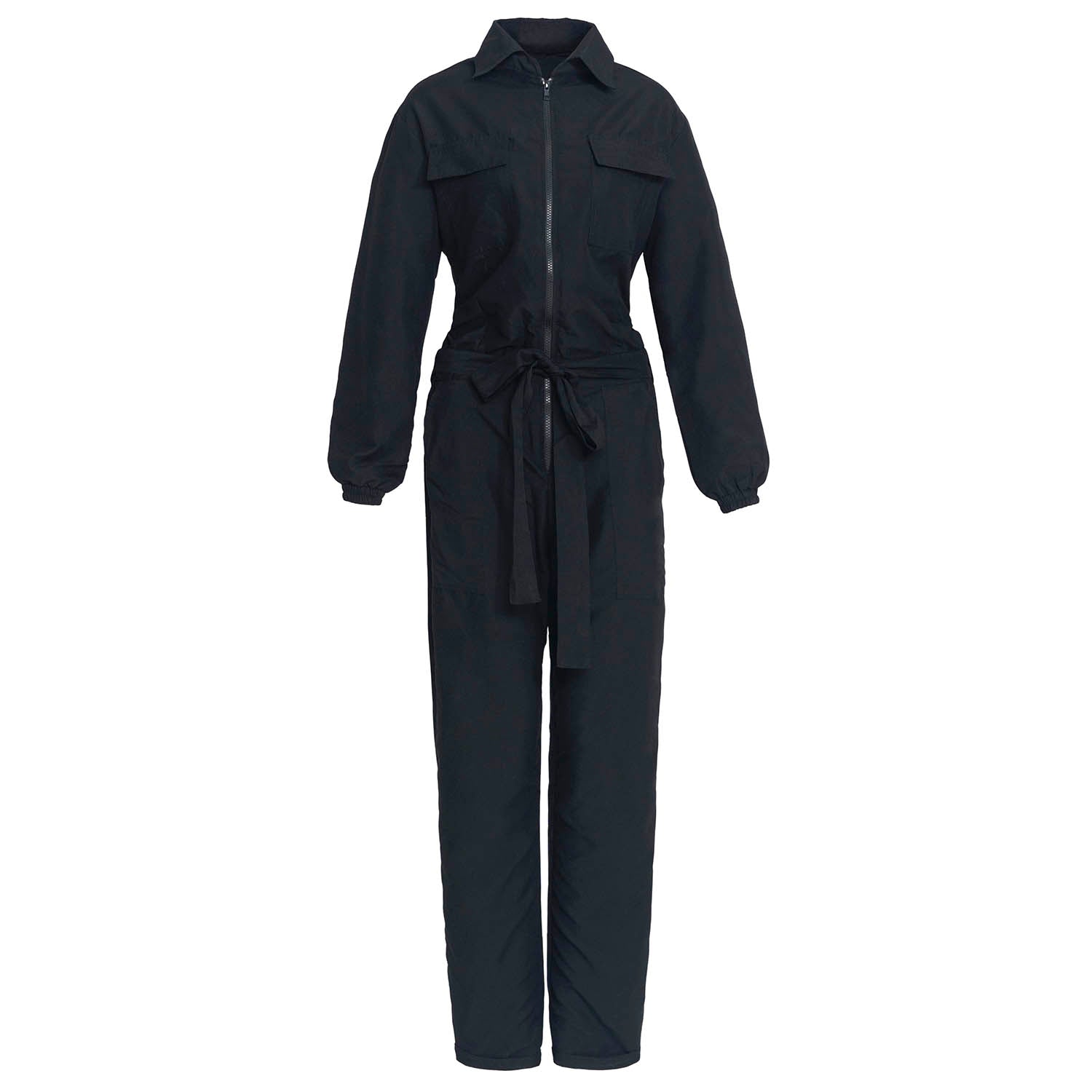 Black jumpsuit on a white background