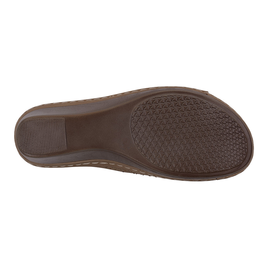 Brown shoe sole on a white background