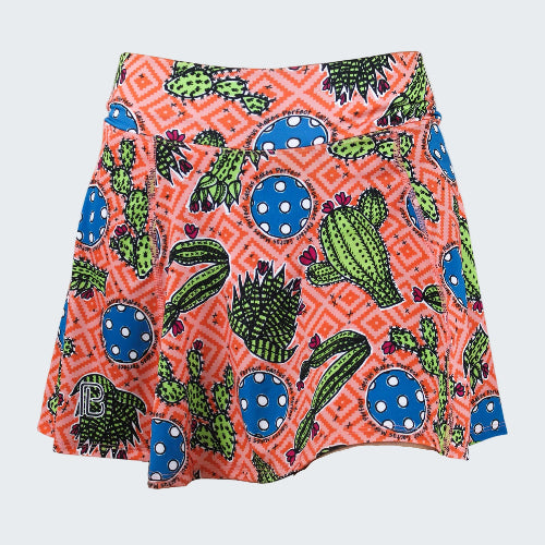 Colorful skirt with cactus pattern on a white background