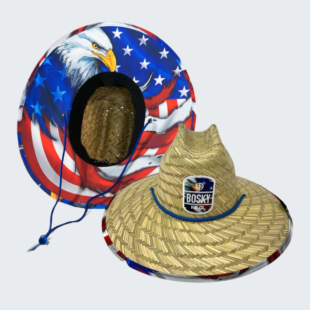 Patriot Bald Eagle Straw Hat