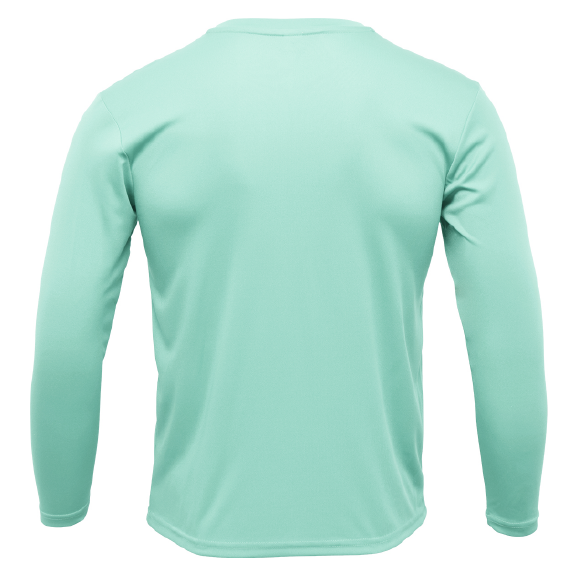 Light blue long-sleeve shirt on a white background