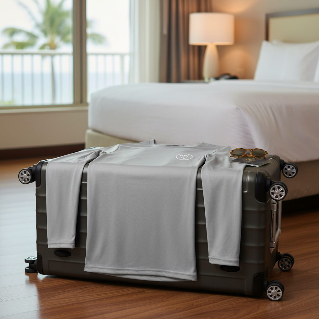 Gray long-sleeve shirt on a white background