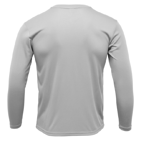 Gray long-sleeve shirt on a white background