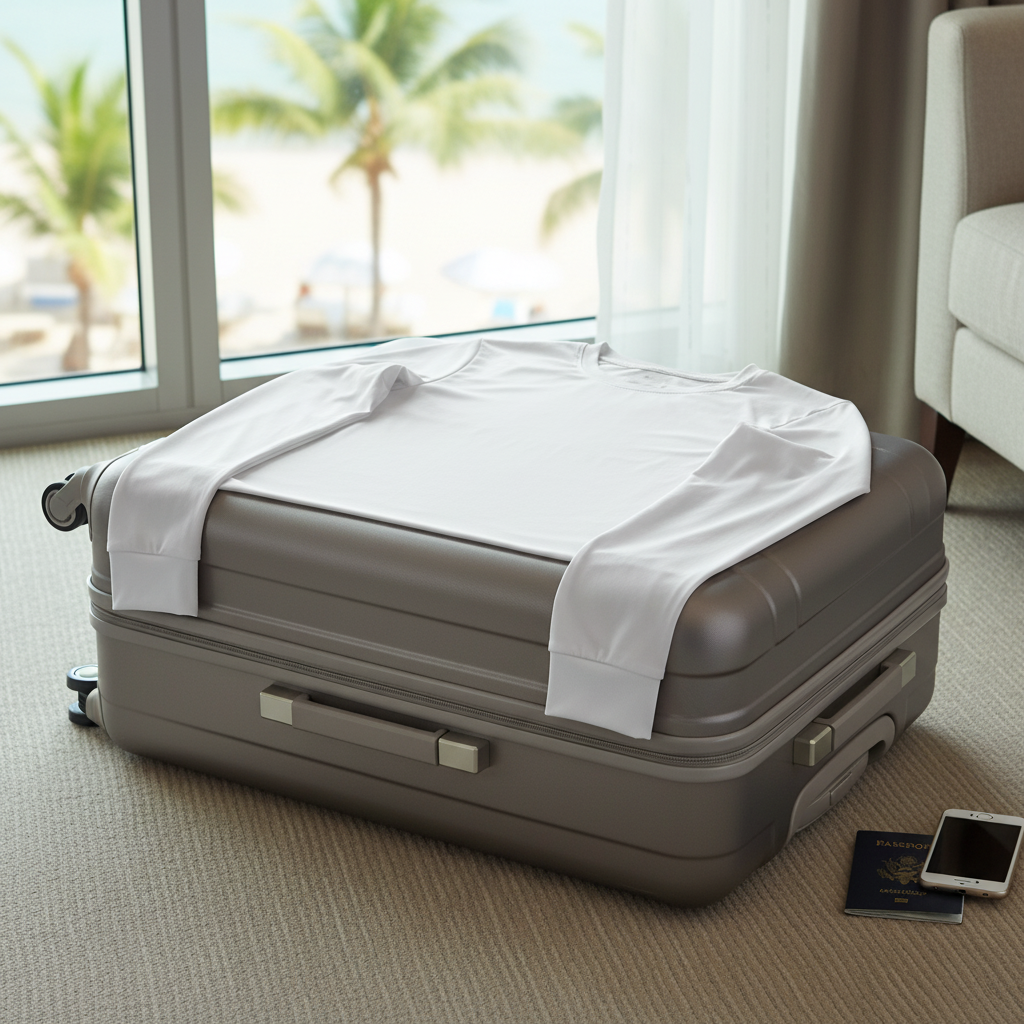 White long-sleeve shirt on a white background