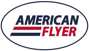 American Flyer logo with a blue, red, and white color scheme.