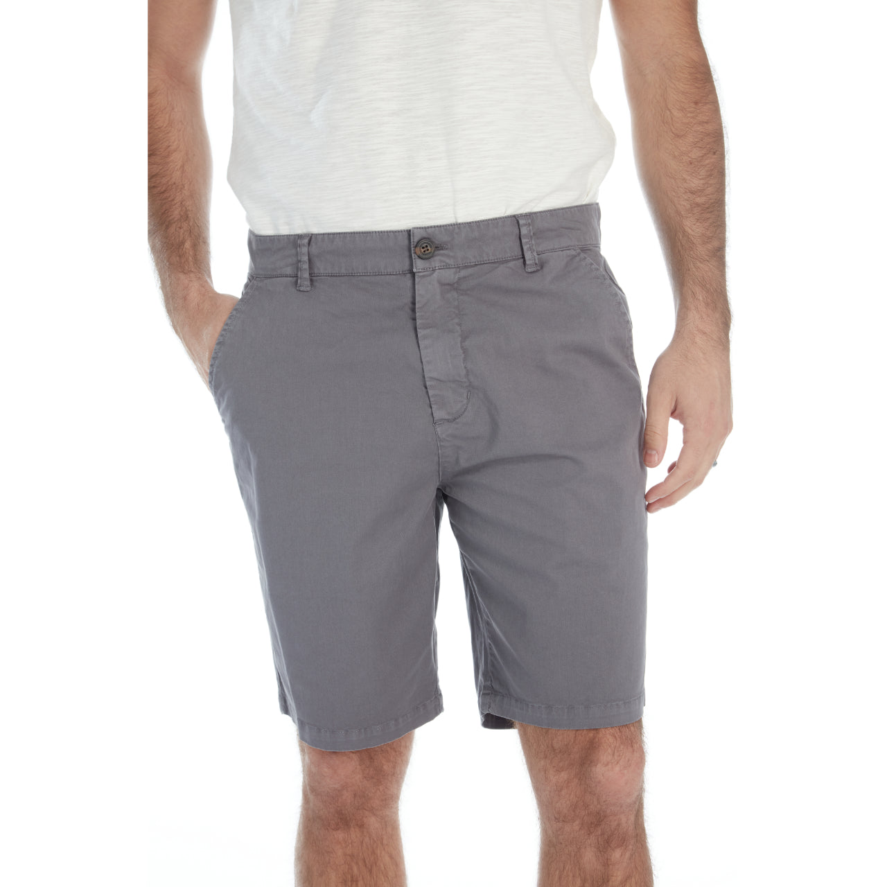 Ash Grey Adan Twill Shorts