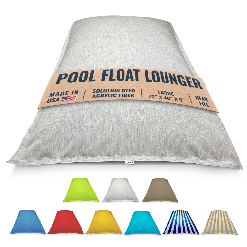 Bean Products - Pool Float Bean Bag Lounger - Extra Large No Air Inflation needed, Made in USA