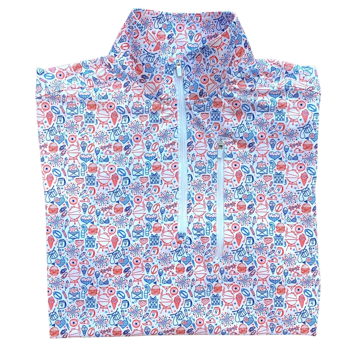 Children's jacket with a colorful pattern on a white background
