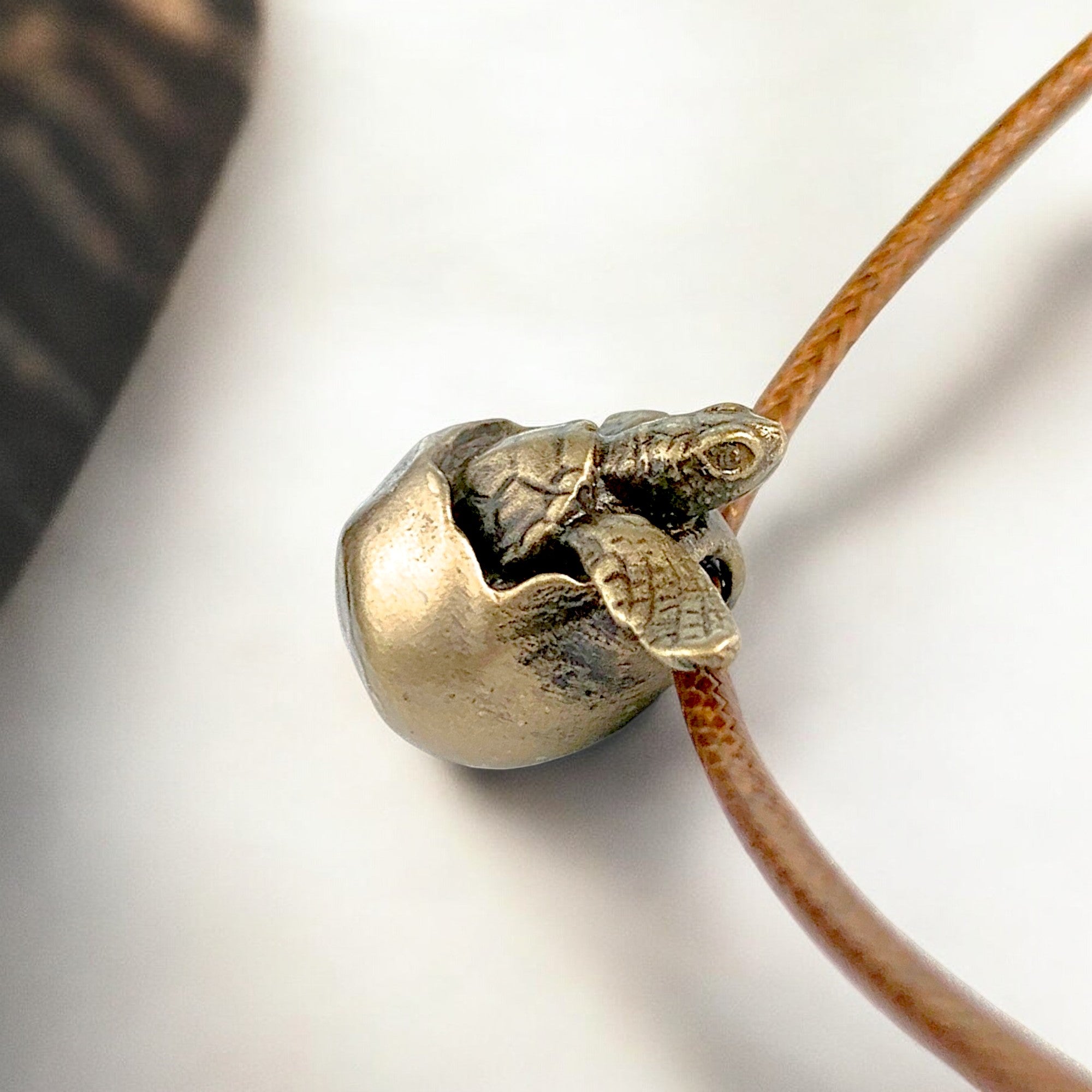 Baby Sea Turtle Necklace Antique Bronze
