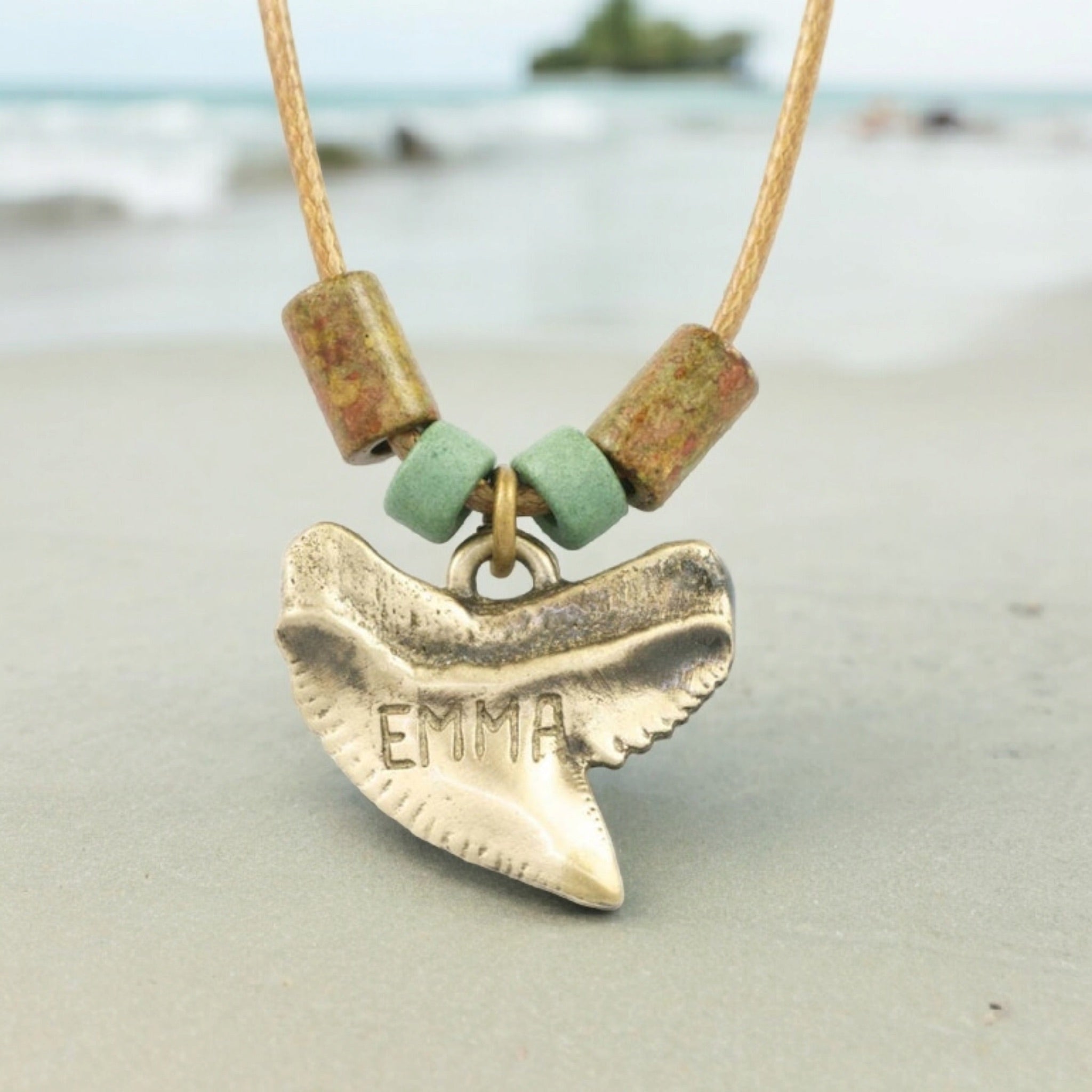 Bronze Shark Tooth Necklace for Men and Women