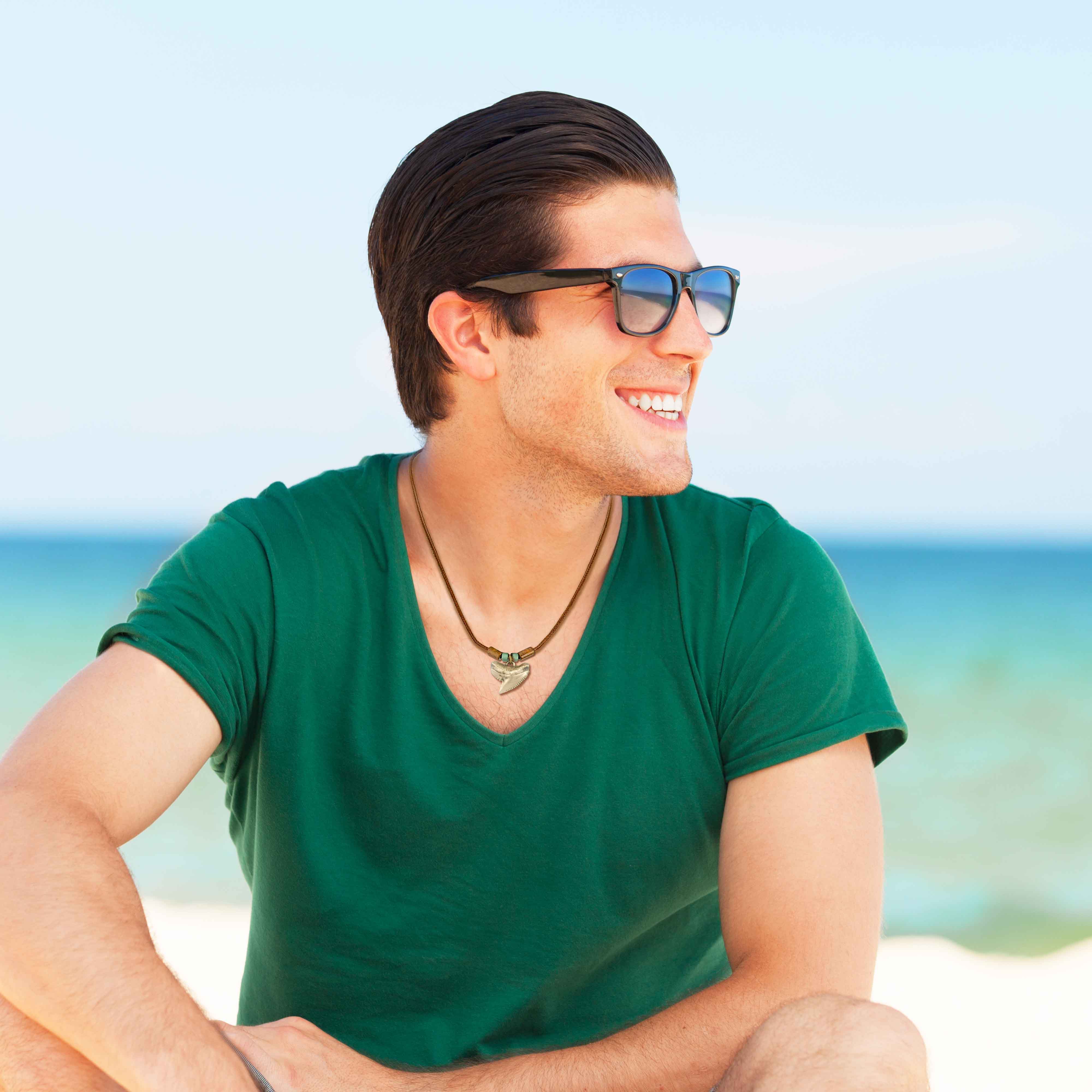 Bronze Shark Tooth Necklace for Men and Women