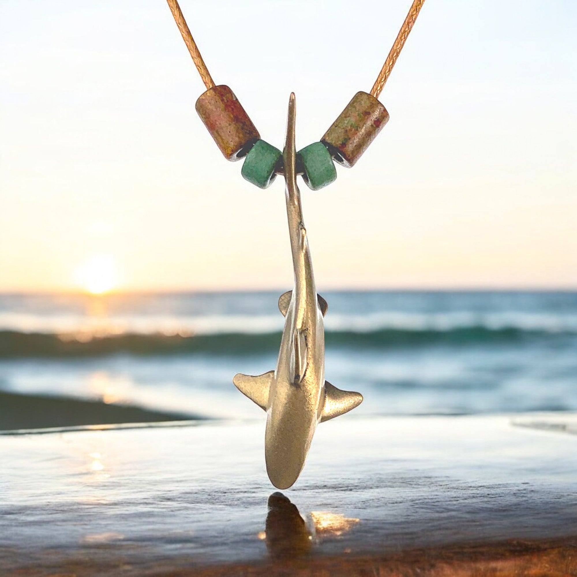 Shark Necklace for Men and Women Bronze