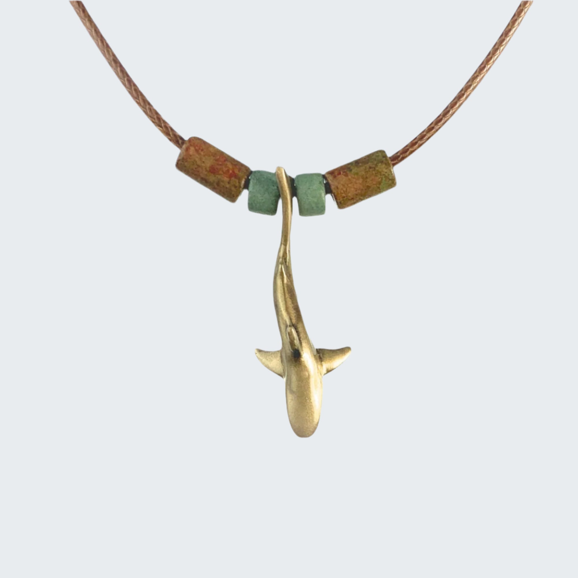 Shark Necklace for Men and Women Bronze
