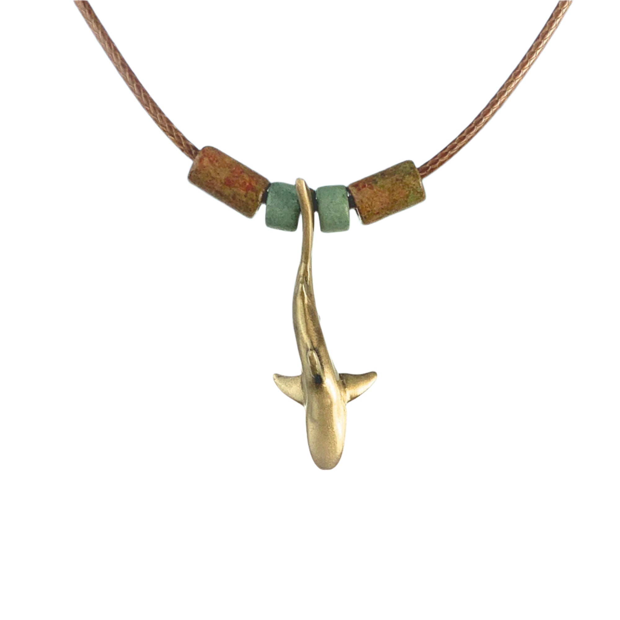 Shark Necklace for Men and Women Bronze