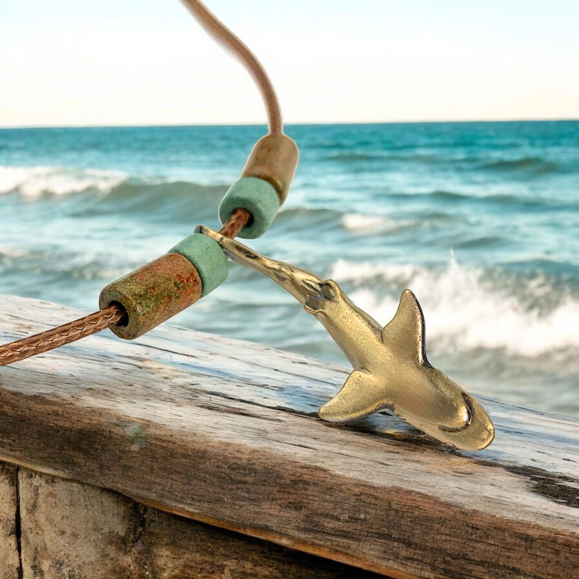 Shark Necklace for Men and Women Bronze