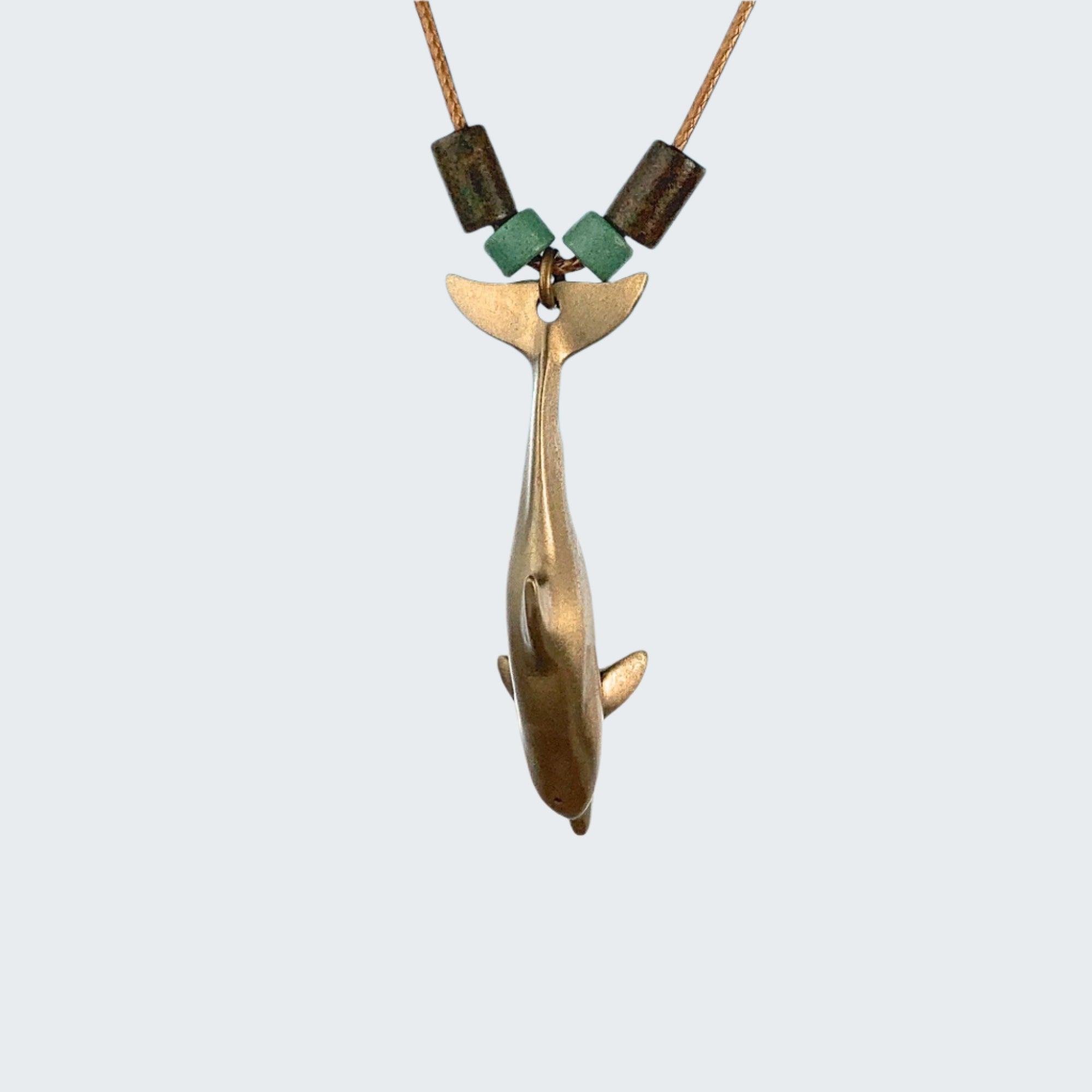 Bronze Dolphin Pendant Necklace