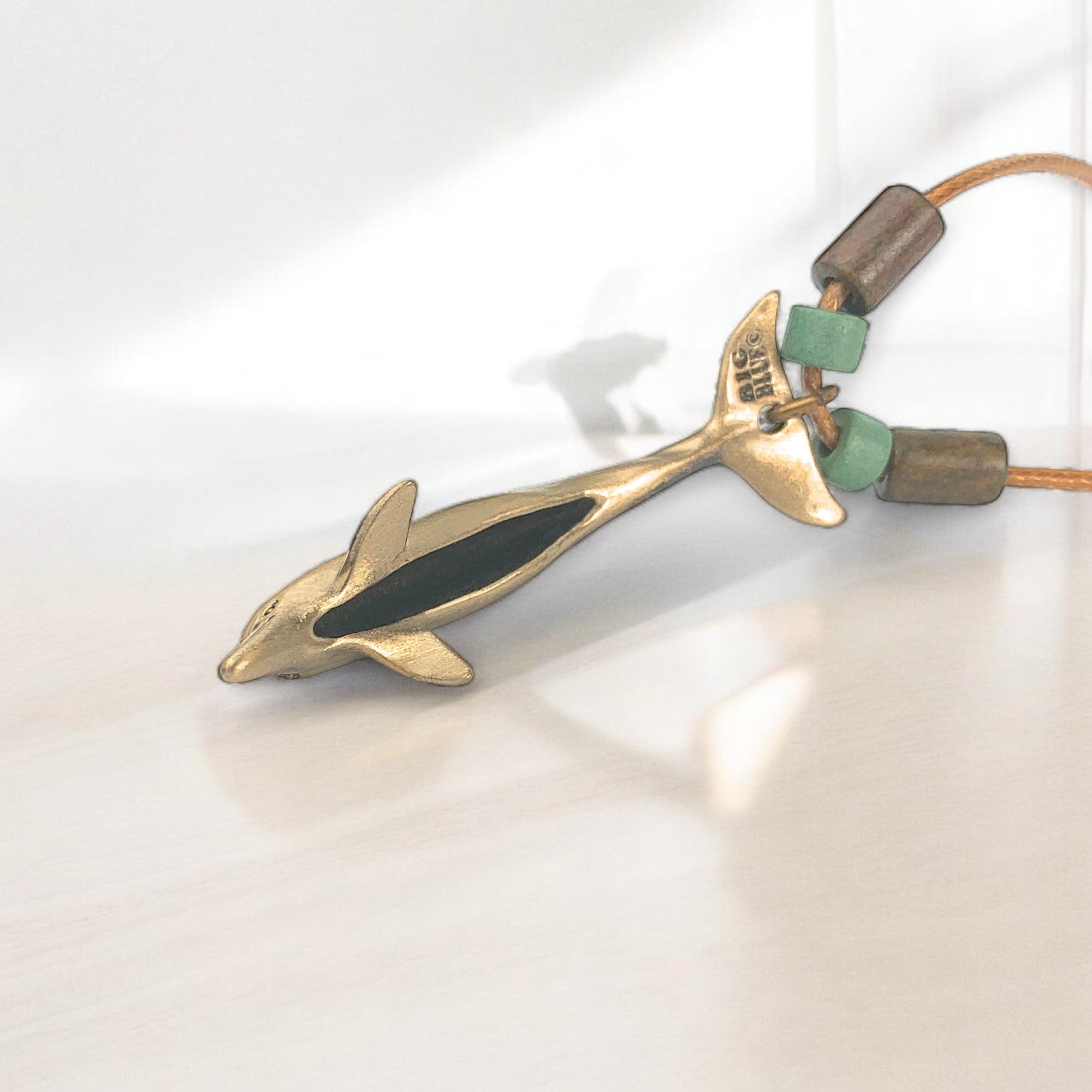 Bronze Dolphin Pendant Necklace