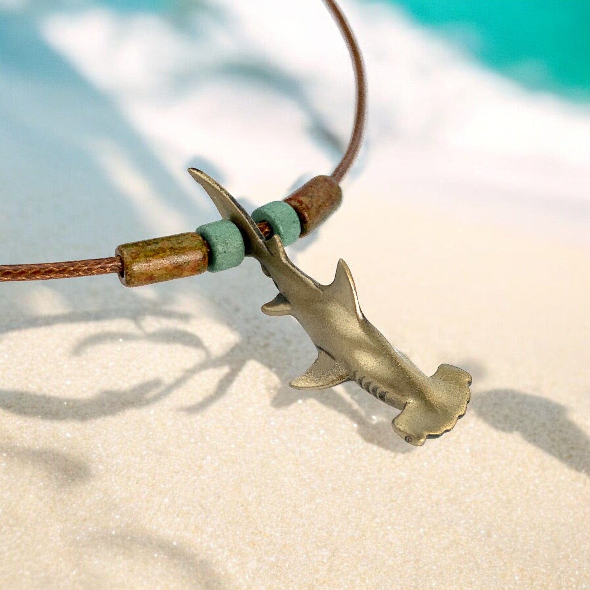 Bronze Hammerhead Shark Pendant for Men and Women