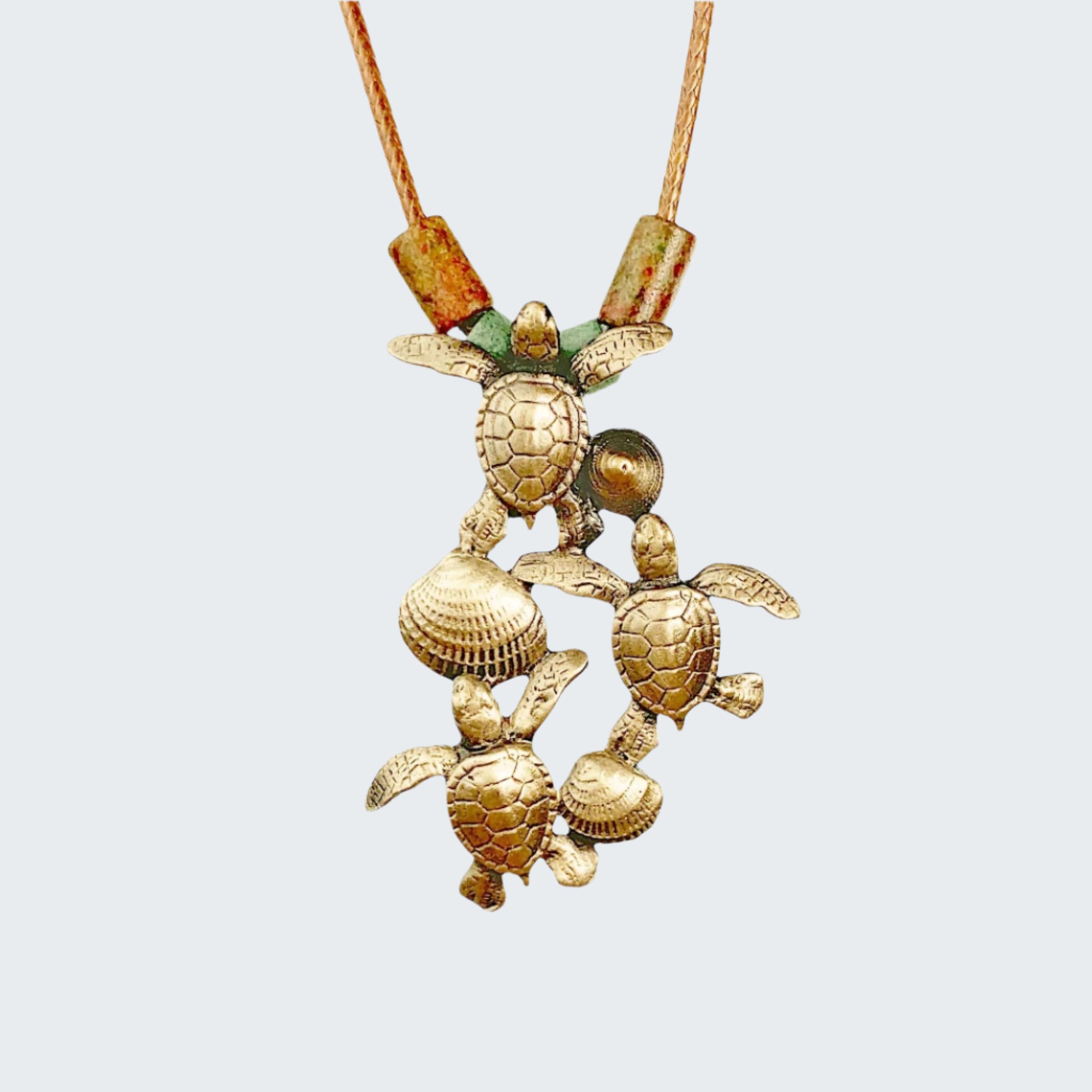 Turtle Necklace for Women Antique Bronze