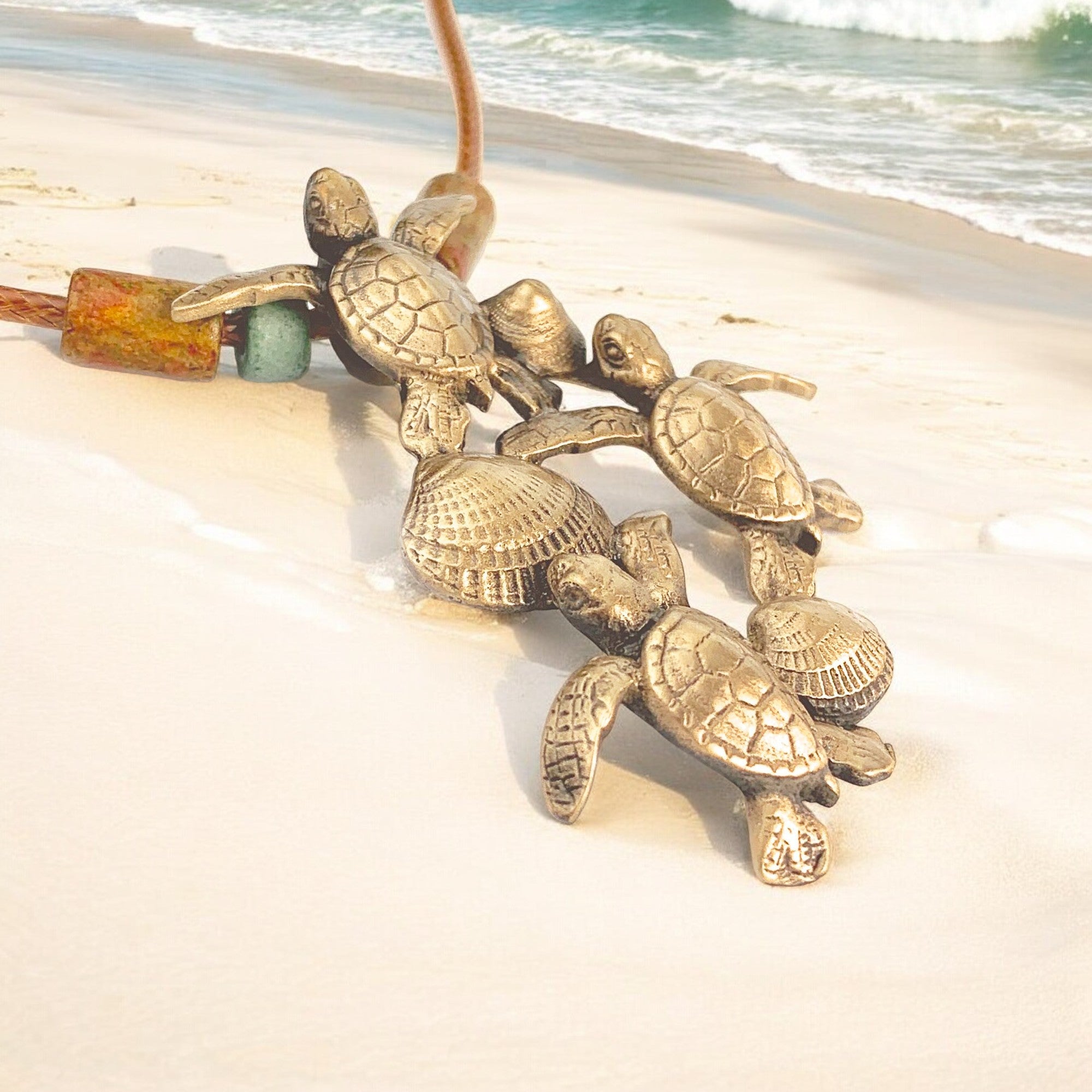 Turtle Necklace for Women Antique Bronze